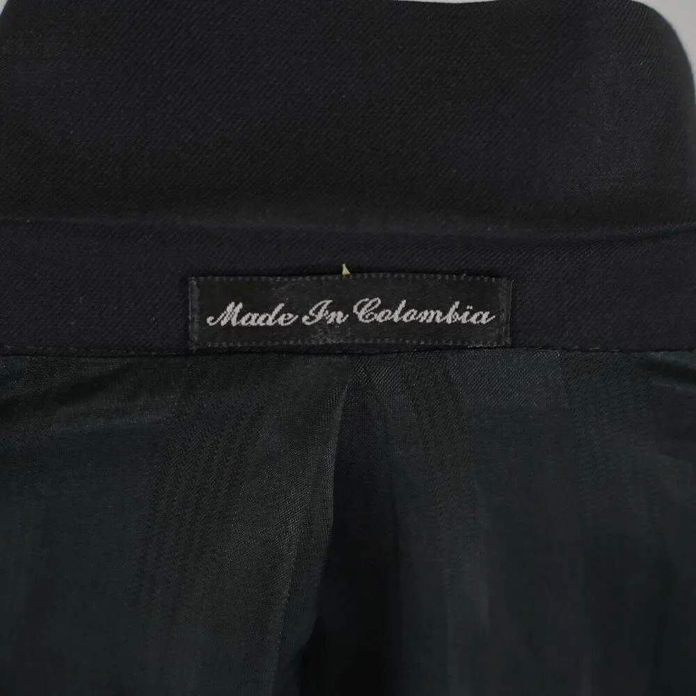 Pierre Cardin Wool Cashmere Black Blazer‎ 48R 2 Button